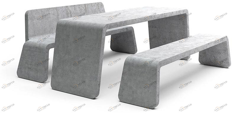 VESTRE Прямоугольный стол для общественных мест из бетона Kyoto sun-id-1404489