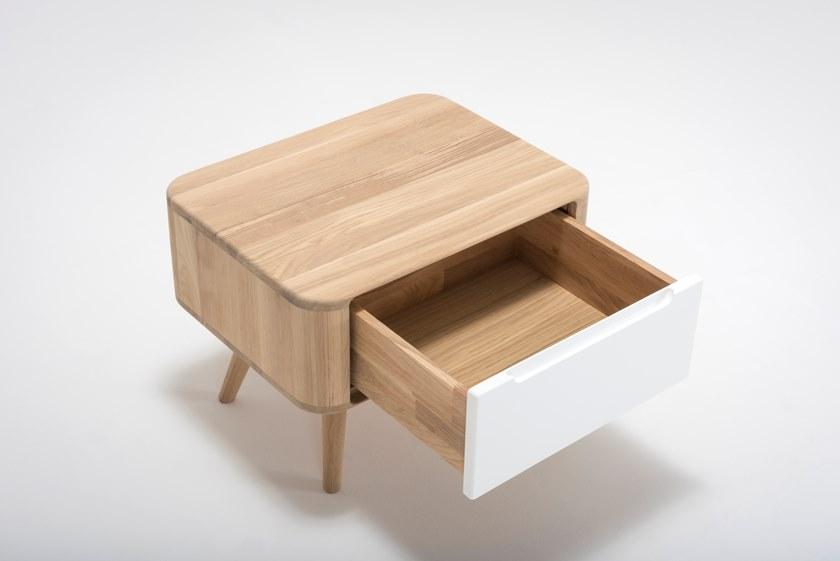 Gazzda Прямоугольная прикроватная тумбочка из дуба с ящиками Ena 044 - Вид №4