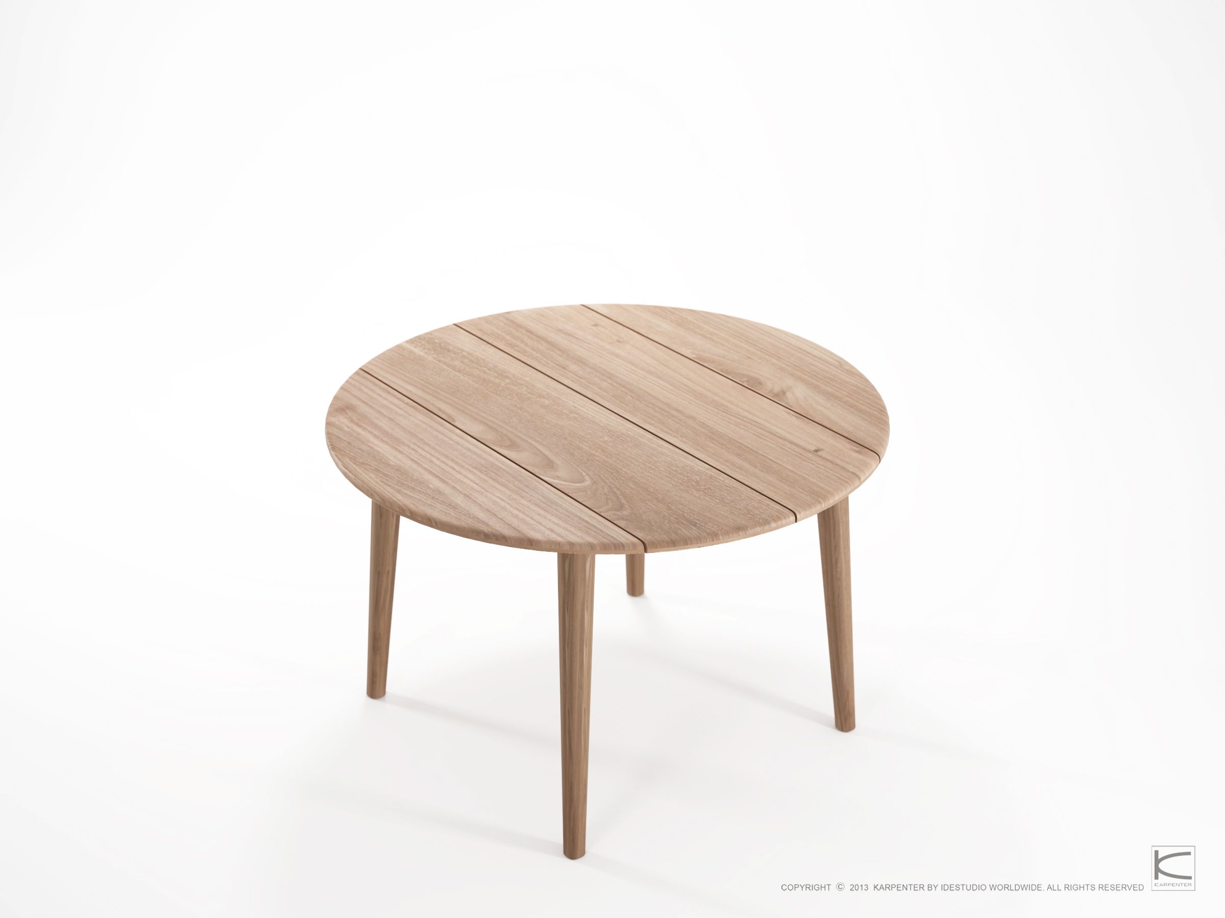 Круглый обеденный стол из тикового дерева KARPENTER Grasshopper Outdoor ARCH-00083288 - Вид №3