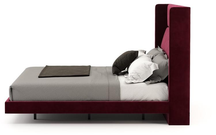 Domkapa Двуспальная кровать из бархата с высоким изголовьем  Dka27  - Вид №2