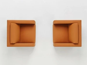 Mobboli Кожаное кресло с подлокотниками Quadrat Qs1p