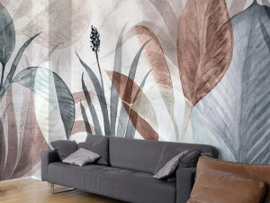 Тропические обои ПВХ бесплатно, экологически чистые, моющиеся