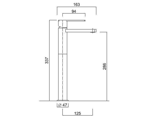 Смеситель для раковины высокого пола Rubinetteria Giulini ARCH-00146799 - Вид №1