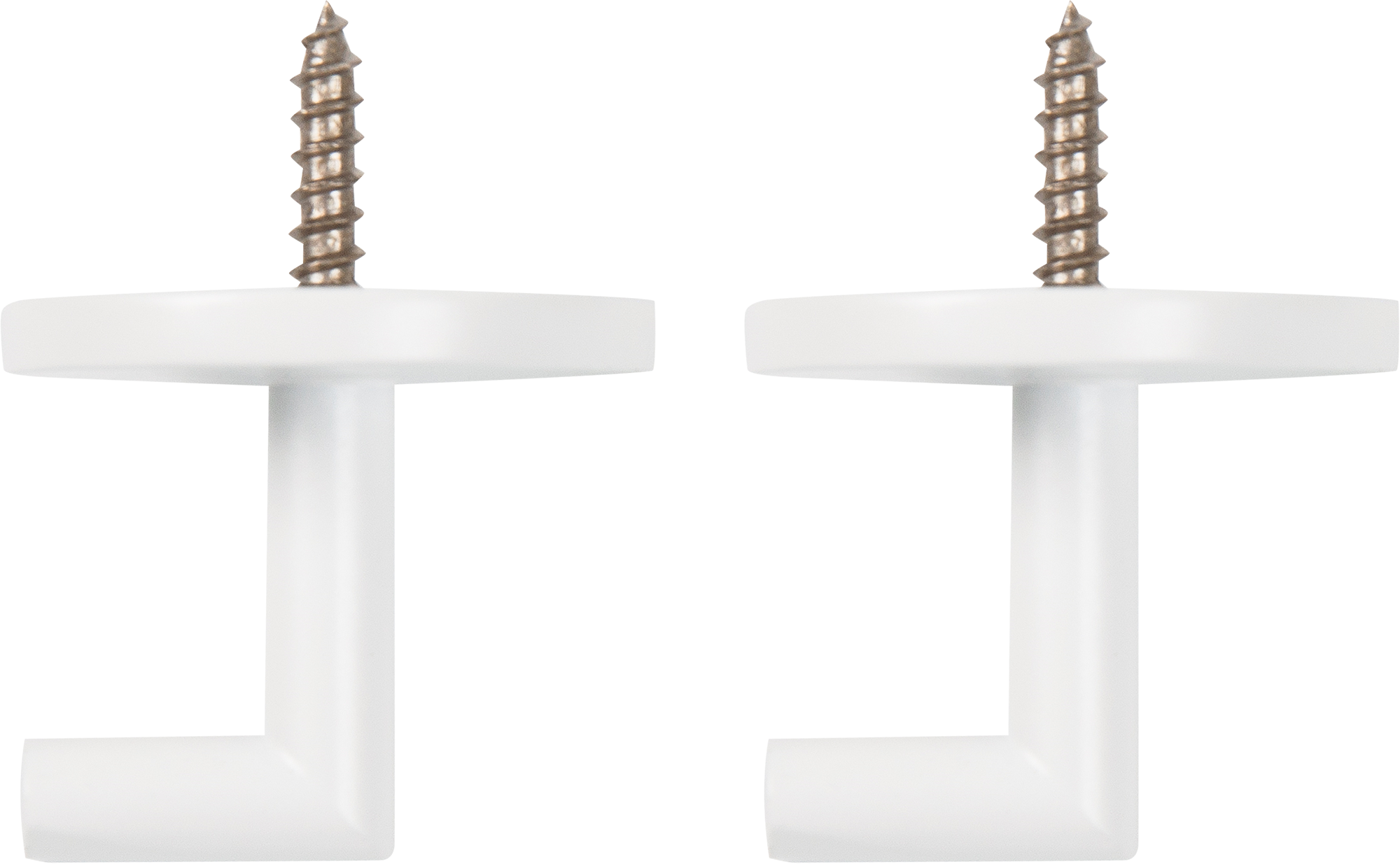 82549776 Крючок для штор , 3 см, металл, цвет белый, 2 шт. Белый Матовый STLM-0029588 INSPIRE  - Вид №2