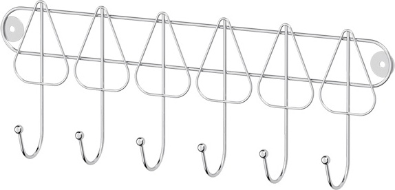 GHI 010 Планка с 6-ю крючками 38,5 cm SORCOSA Plain