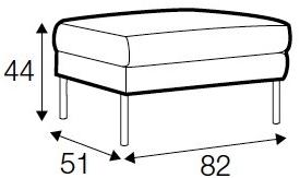 Sits Мягкая подножка из ткани Betty sun-id-1439858 - Вид №2