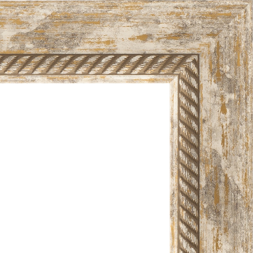 BY 3355 Зеркало с фацетом в багетной раме - прованс с плетением 70 mm EVOFORM Exclusive - Вид №5