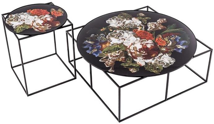 MOMENTI Круглый высокий журнальный столик из металла The black attitude sun-id-1388616 - Вид №1