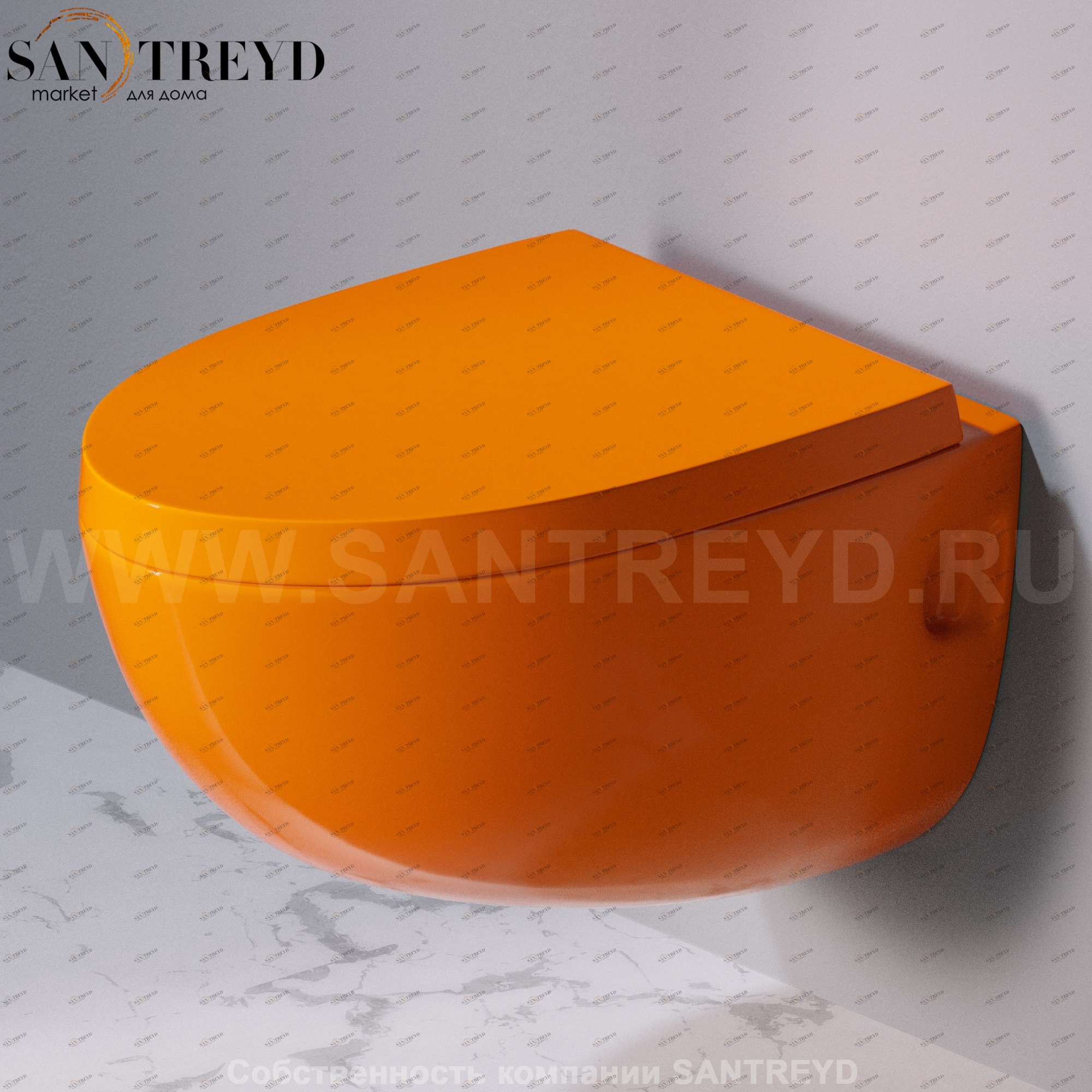 S511.114 Подвесной унитаз настенный Оранжевый A. e T. Italia OVAL Италия AeT ITALIA S511114