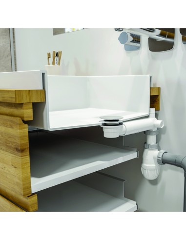 609000 045 00  Комплект для слива для раковины TBXP, сверхплоский, h. 100-миллиметровая перерабатываемая, двухкомпонентная нержавеющая сталь Valentin Хром  - Вид №4