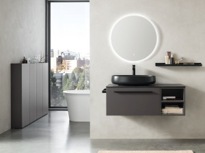 Подвесной туалетный столик с зеркалом