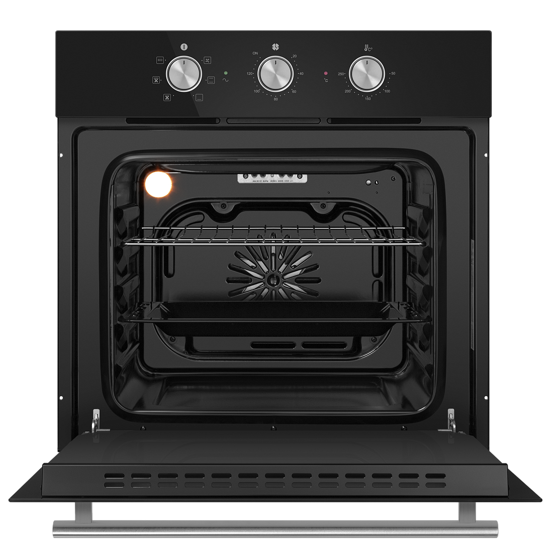 9100946 Электрический духовой шкаф HOMSair OEF606BK черный STDN-0068735 - Вид №2