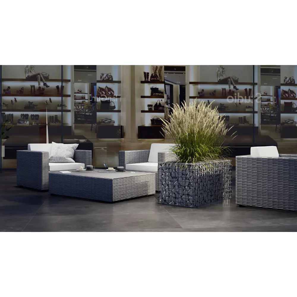 Габион - клумба 100x50x50 см оцинкованная сталь серый Santreyd STLM-2055937 - Вид №1