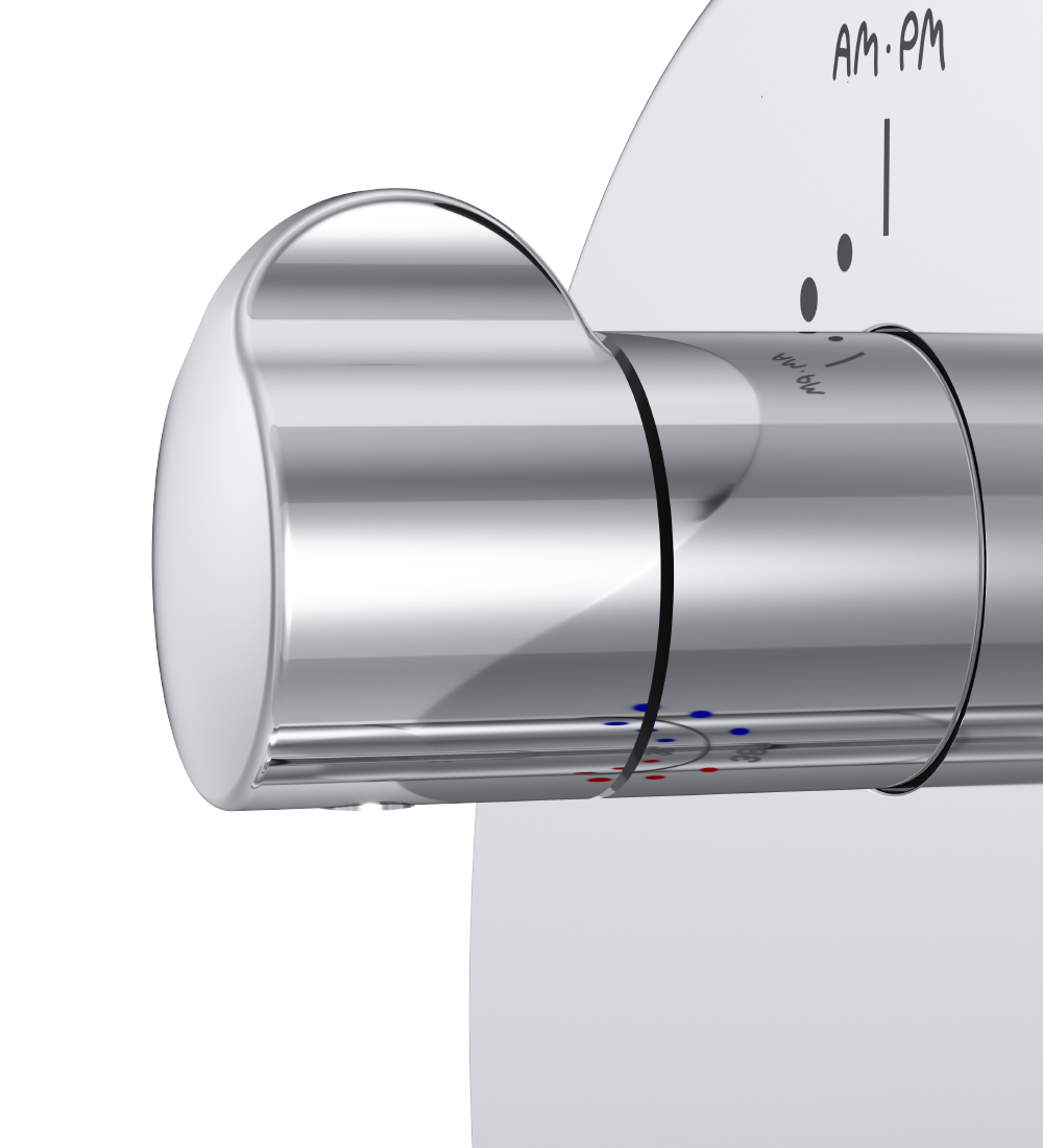 F9075600 смеситель д/душа с термостатом монтируемый в стену хром шт AM.PM Gem - Вид №4