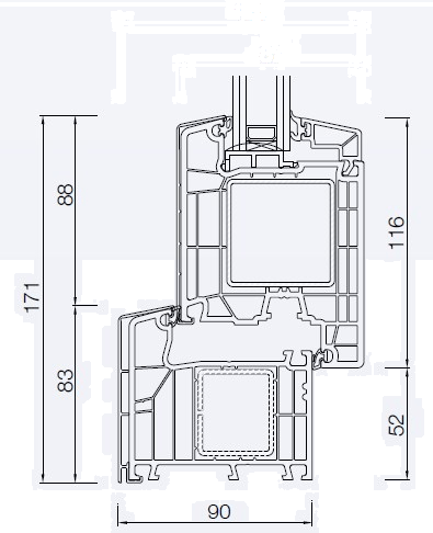 Diquigiovanni Входная дверь из алюминия и пвх со стеклянными панелями Dqg 85 smart sun-id-1479510 - Вид №2