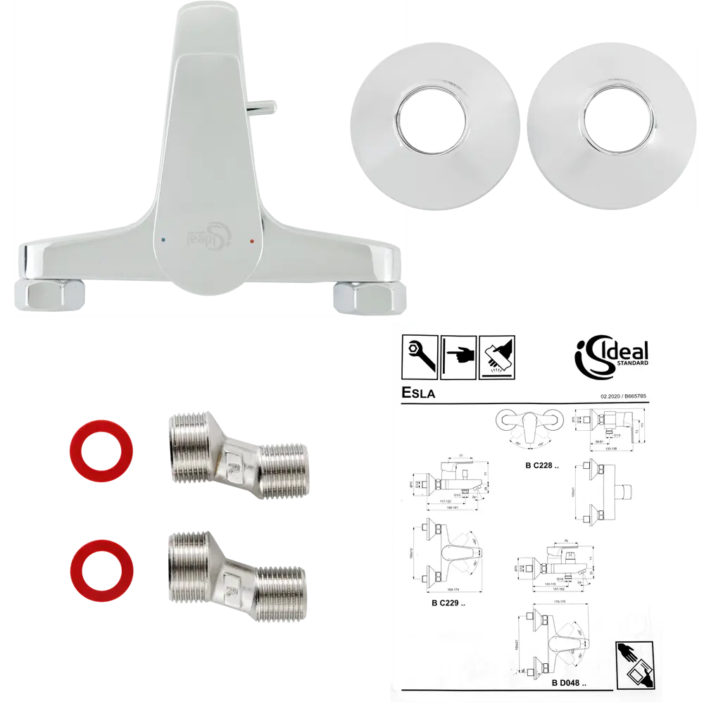 Смеситель для ванны Ideal Standard Esla однорычажный цвет хром 82640763 STLM-2152682 - Вид №2