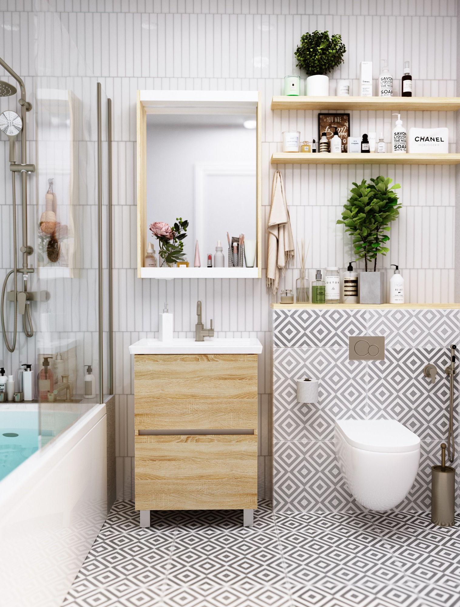 У76060 Тумба Aris 60Н 2я. Дуб Сонома 1 Marka ARIS - Вид №2