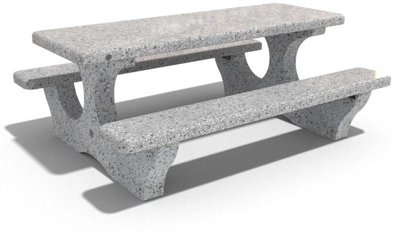 ENCHO ENCHEV - ETE Бетонный стол для пикника со встроенными скамейками  118  - Вид №2