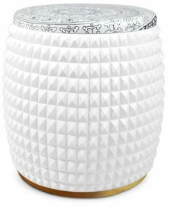 Malabar Круглый деревянный журнальный столик с местом для хранения вещей