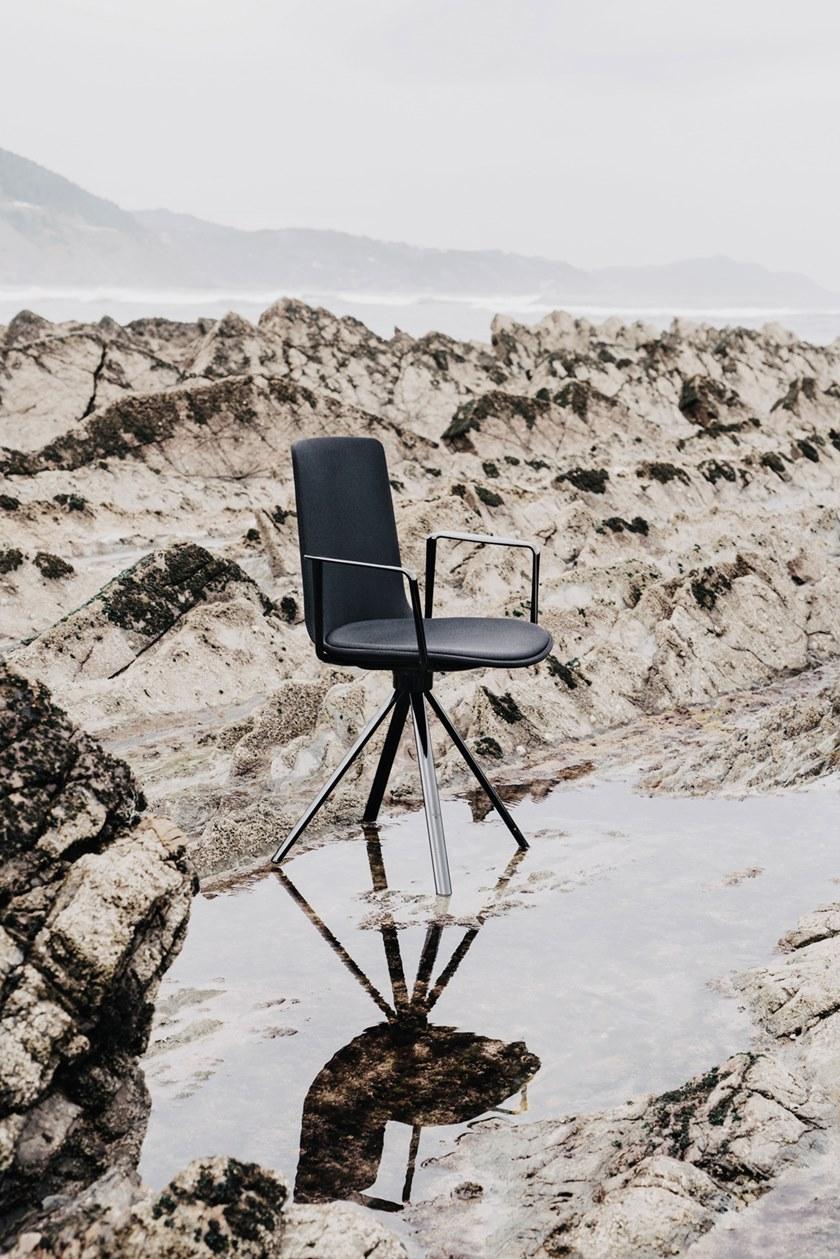 ENEA Кресло на козлах с подлокотниками из полипропилена Lottus high sun-id-1363011 - Вид №2