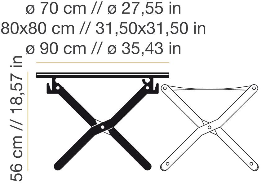 DVELAS Круглый складной журнальный столик Dinghy sun-id-1383523 - Вид №3