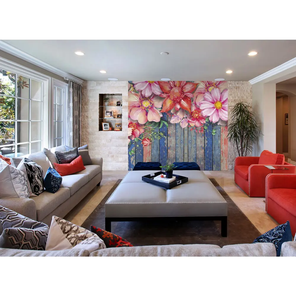 Фотообои «Лютики» 3D флизелиновые 300х270 см L12-967 FBRUSH 3D FLIZART STLM-2168784 - Вид №1