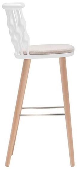 Andreu World Высокий табурет из бука со встроенной подушкой Nub Bq1452 / bq1453 - Вид №2