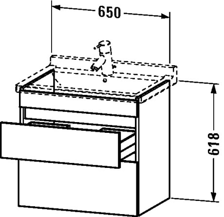 DuraStyle Тумбочка подвесная Duravit DS648701414 - Вид №1