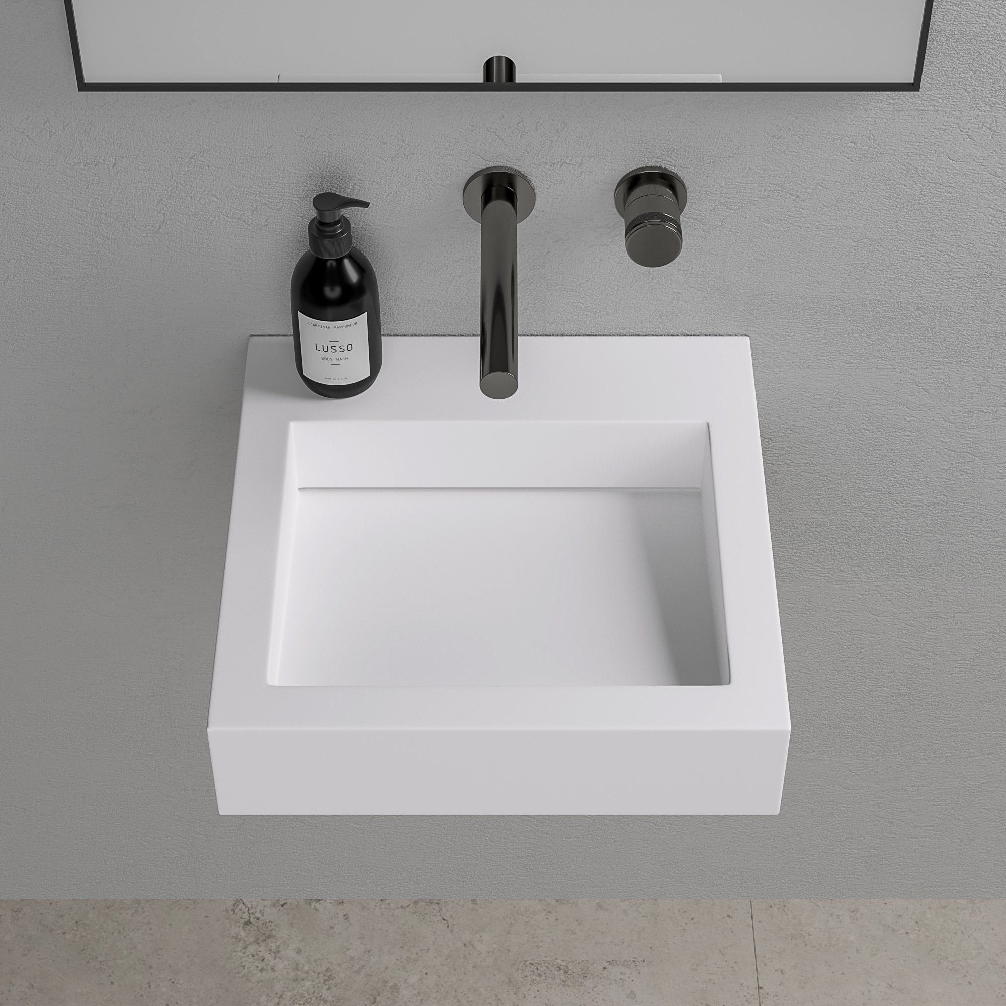 Прямоугольный подвесной умывальник из смолы LUSSO AURA ARCH-00101582 - Вид №1