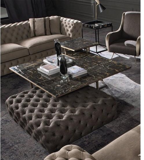 Gianfranco Ferré Home Квадратный мраморный журнальный столик sun-id-1425754 - Вид №1