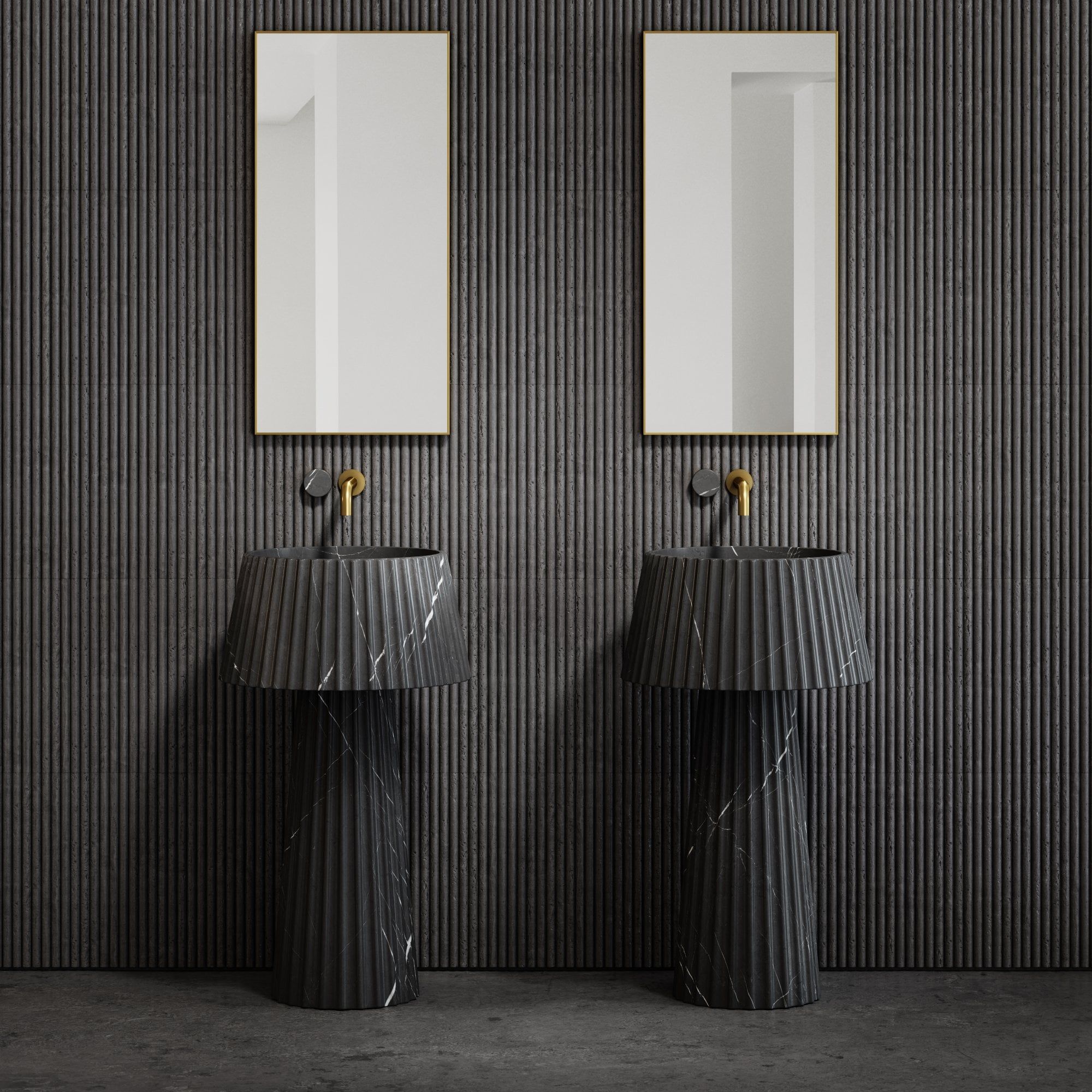 Круглый отдельно стоящий умывальник из мрамора Pietra Grey LUSSO Lamp ARCH-00039427 - Вид №4