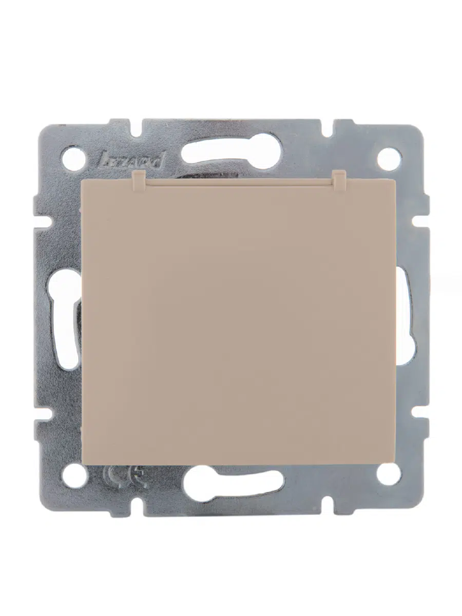 KARINA Розетка сз с крышкой кремовый LEZARD 707-0388-123В - Вид №2