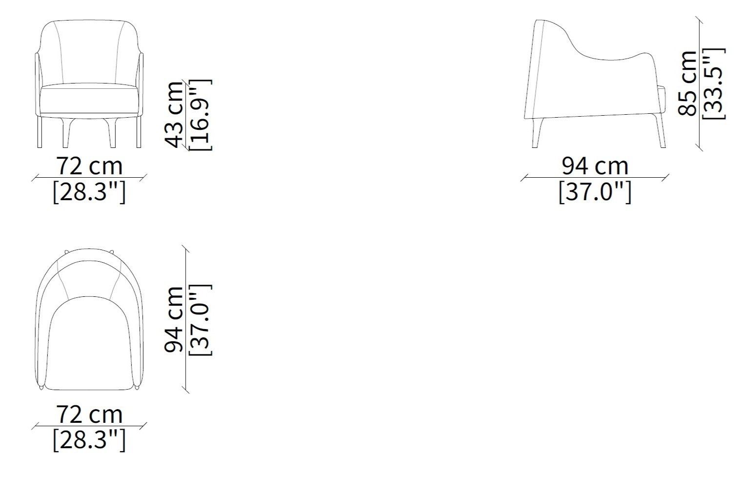 Кожаное кресло с подлокотниками Frigerio Джеки ARCH-00105427 - Вид №9
