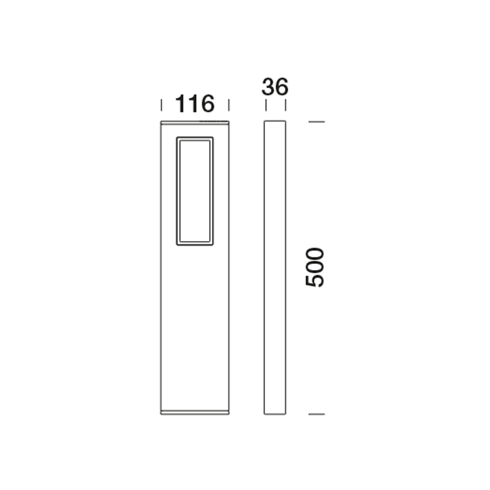5000612 Мобильный светильник Platek SLIM Paletto  SLIM H. 500 mm - LED 3000K 2 Openings  - Вид №10