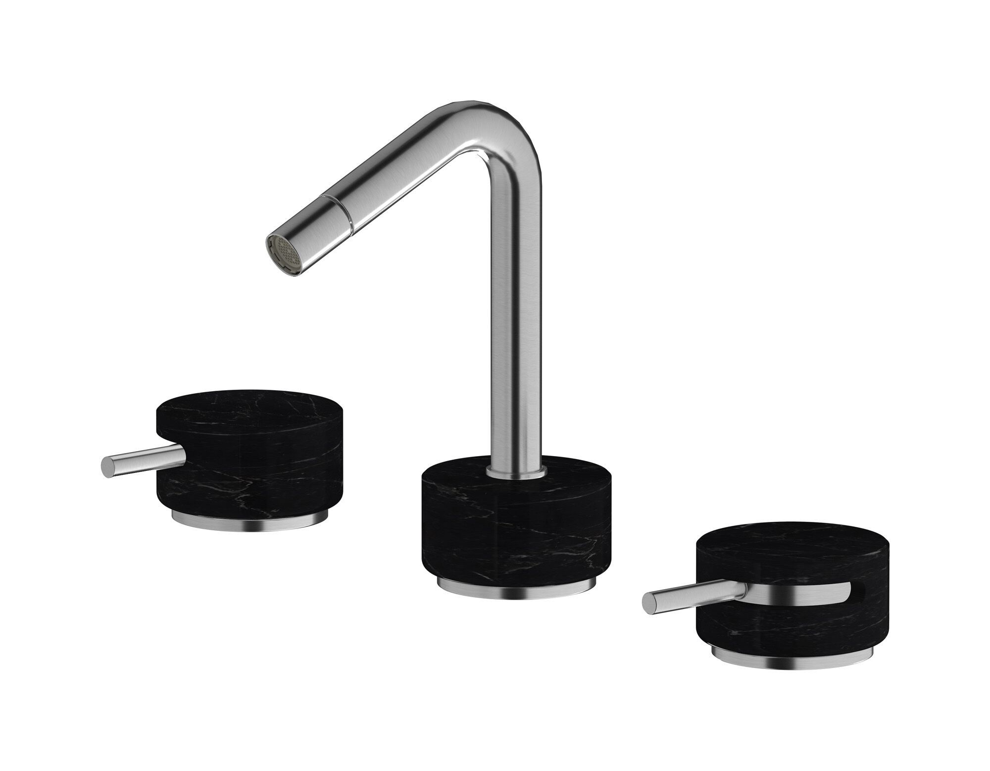 Смеситель для биде с 3 отверстиями для мраморной столешницы с автоматическим сливом IB мрамор + мрамор Elle ARCH-00121920 - Вид №23