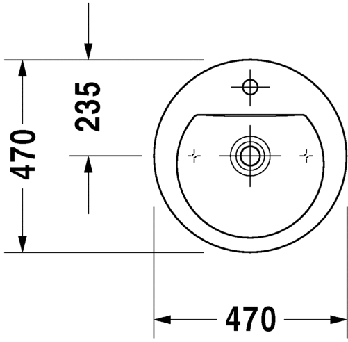 0497470000 Накладная раковина на столешницу  овальная Duravit Darling New - Вид №1