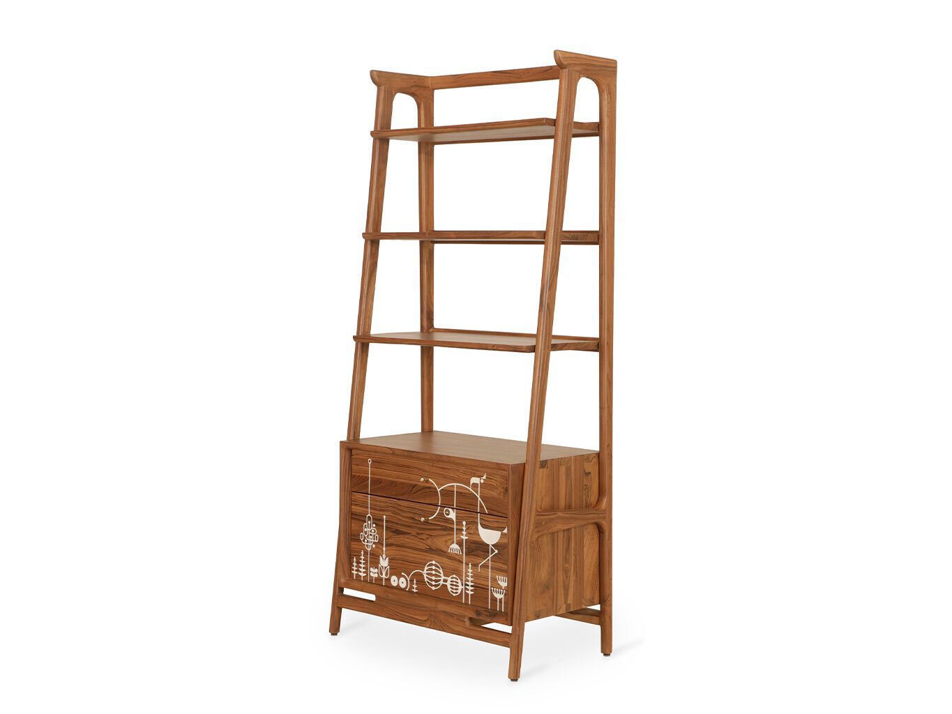 Книжный шкаф из тикового дерева Alankaram WIMA ARCH-00095169 - Вид №1
