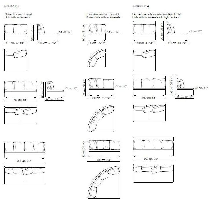 arflex Модульный угловой диван из ткани Mangold sun-id-1488301 - Вид №12