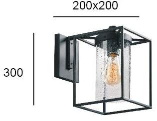 Terzo Light Бра для наружного освещения из стали и стекла прямого света  V4134700  - Вид №2