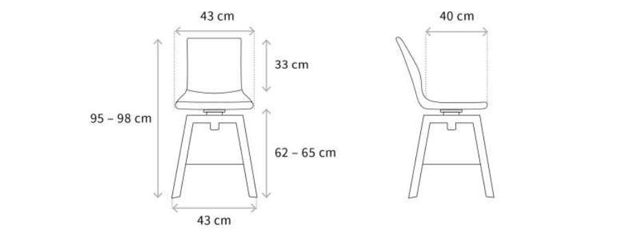Кожаный кухонный поворотный стул с подставкой для ног Wagner W-Cube ARCH-00054663 - Вид №3