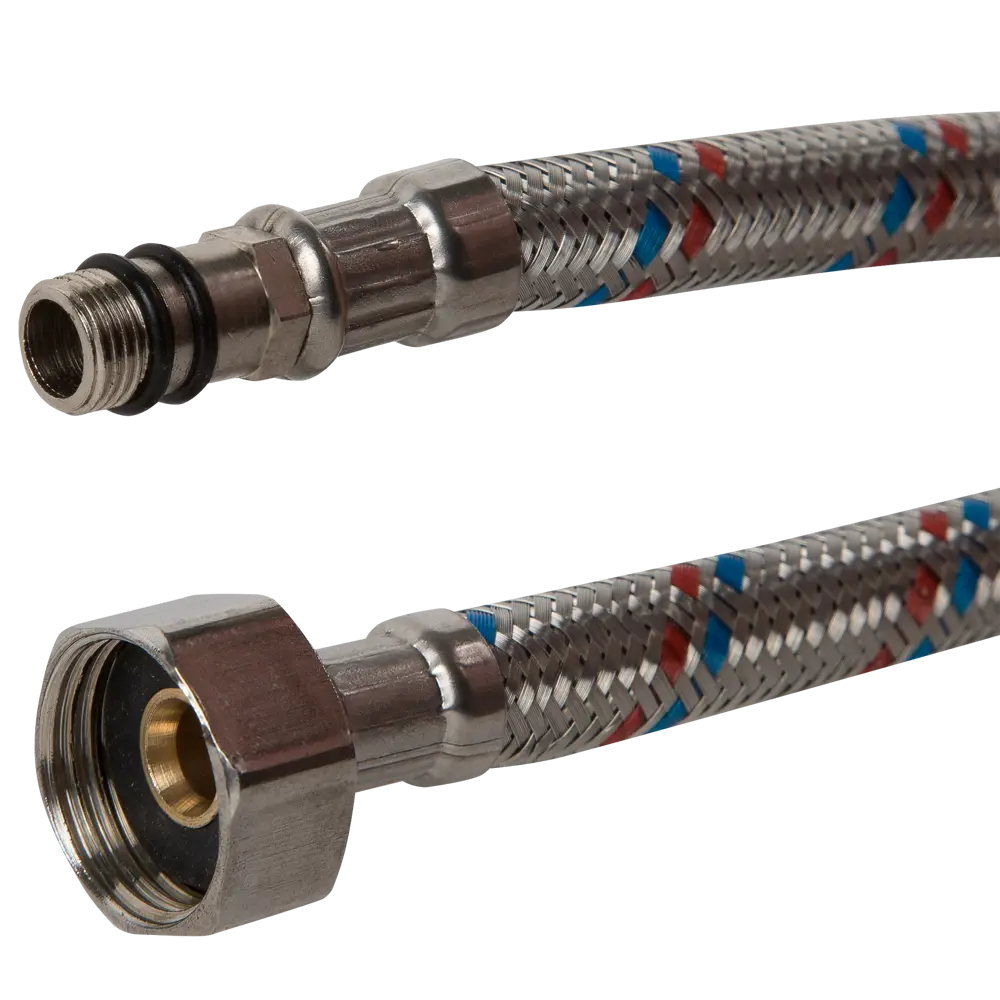 Гибкая подводка для смесителя Кит-Пром 1/2"xM10-18 гайка - штуцер 80 см 11005544 STLM-2097452  - Вид №1