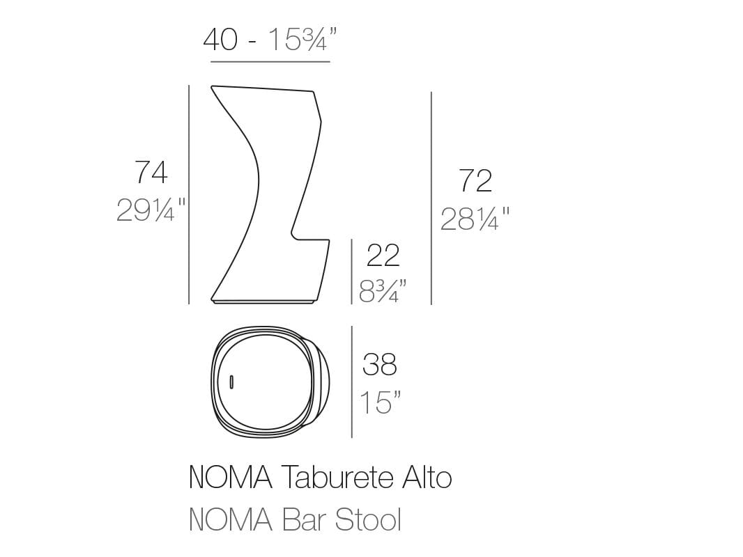 Контрактный садовый стул с подставкой для ног Vondom Noma ARCH-00069402 - Вид №3