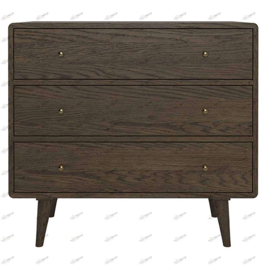 Комод с 3 ящиками коричневый Willson FURNITERA ДИЗАЙНЕРСКИЕ 120327 Коричневый 