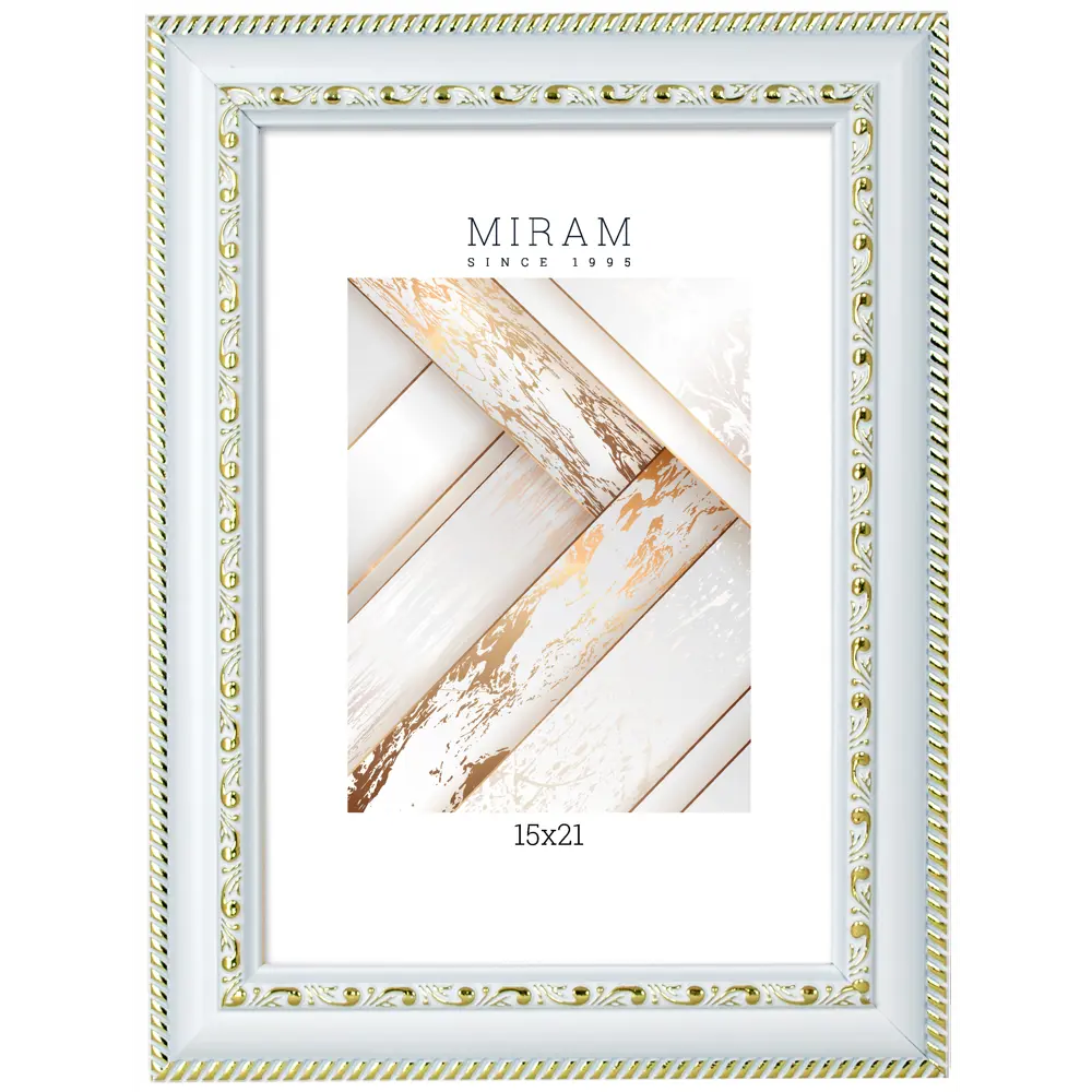 Рамка Мирам 15×21 см белая для фото и картин 89422796 STLM-1574855