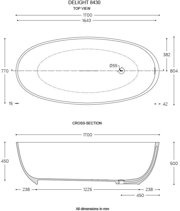 Corian® Design Отдельностоящая овальная ванна из Corian®  8430  - Вид №4