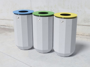 Бетонные стойки для мусора из фиброзного бетона для раздельного сбора