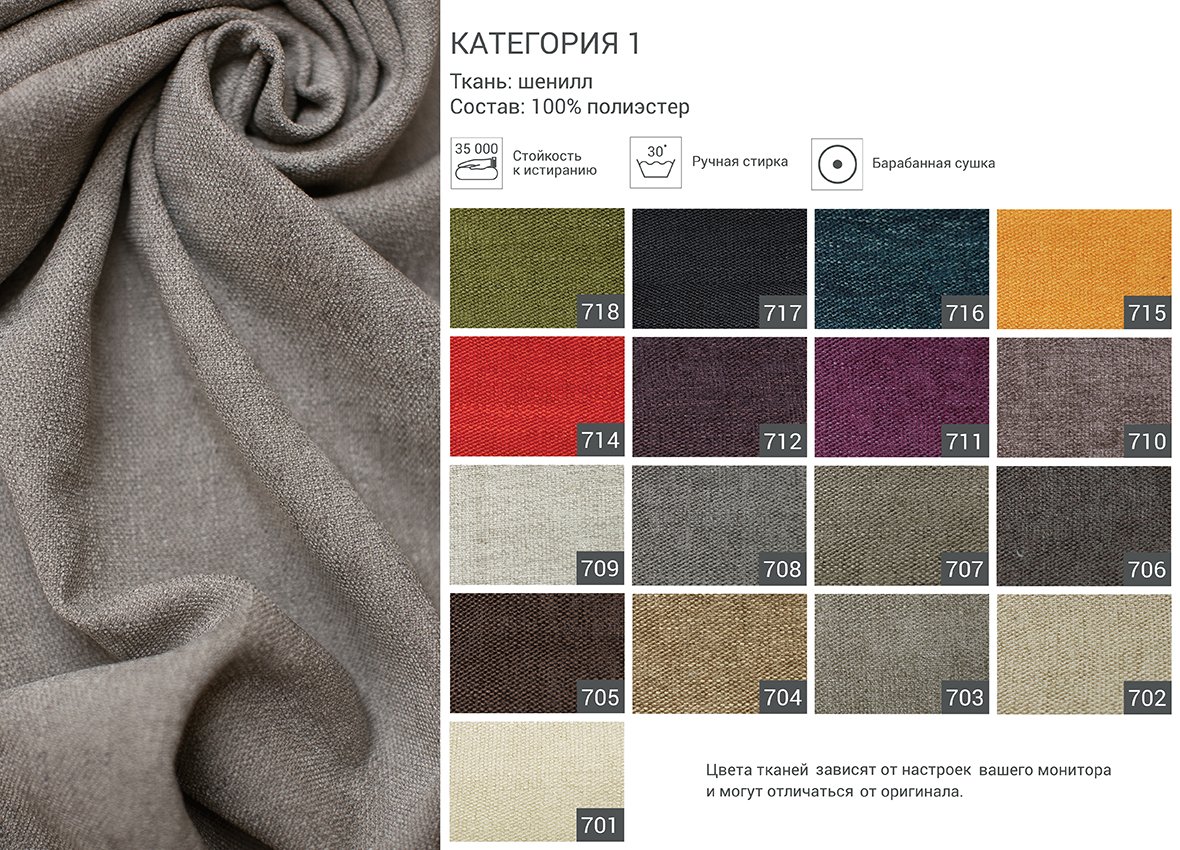 Кровать двуспальная 180х200 серая Tulip THE IDEA ДИЗАЙНЕРСКИЕ 210653 Серый  - Вид №6