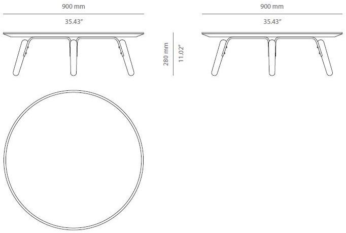 PRADDY Круглый деревянный журнальный столик для гостиной Hyde Tr026 - Вид №2