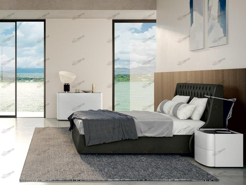 Febal Casa Кровать из ткани с тафтинговым изголовьем sun-id-1418108