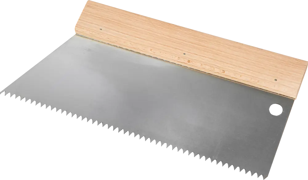 Шпатель зубчатый DOMINUS 250 мм для клея с буковой ручкой 81952430